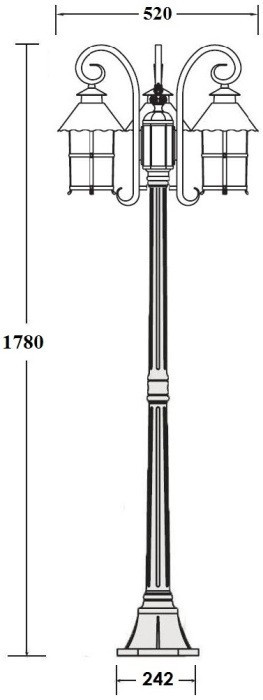 Наземный фонарь CAIOR 1 81508B/18 Gb