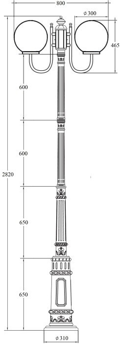 Наземный фонарь GLOBO L 88210LA/10A/E7 Bl