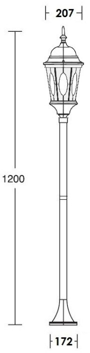 Наземный фонарь ASTORIA 2M 91406M Bl овал