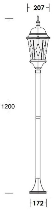 Наземный фонарь ASTORIA 2M 91406M Bl ромб