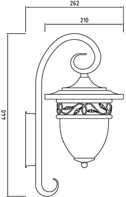 Настенный фонарь уличный KRAKOV 1 L 87202L/18L Gb