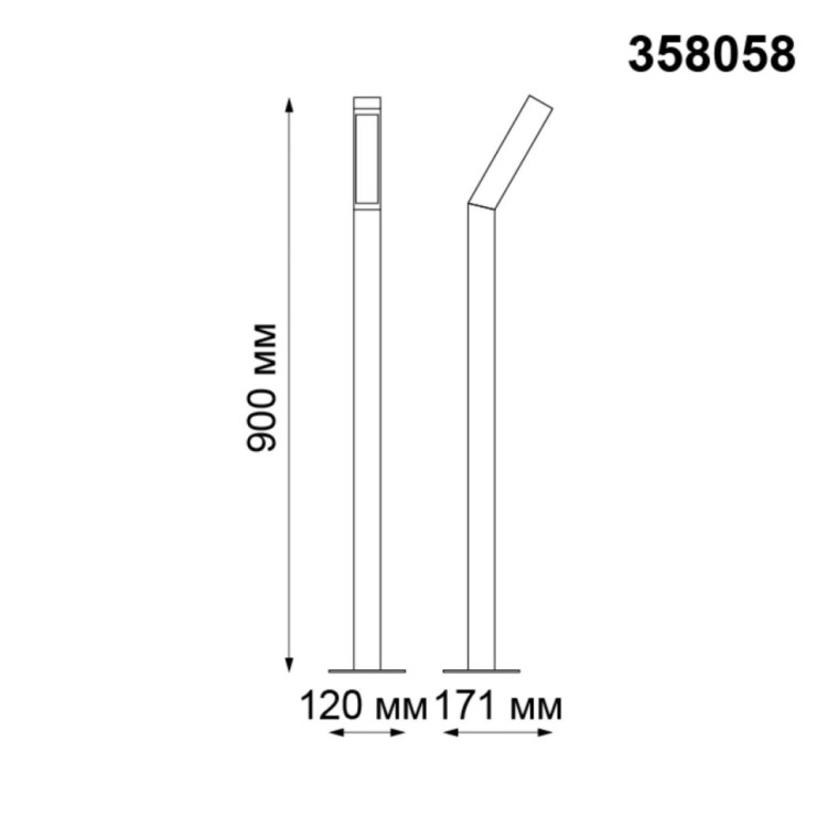 358058 STREET NT19 168 коричневый Ландшафтный светильник IP65 LED 3000К 8W 220V CORNU