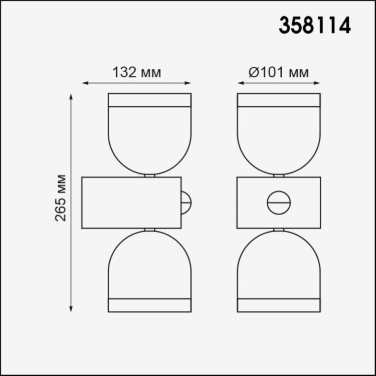 358114 STREET NT19 148 темно-серый  Ландшафтный настенный  светильник IP65 LED 3000К 20W 100-240V GA