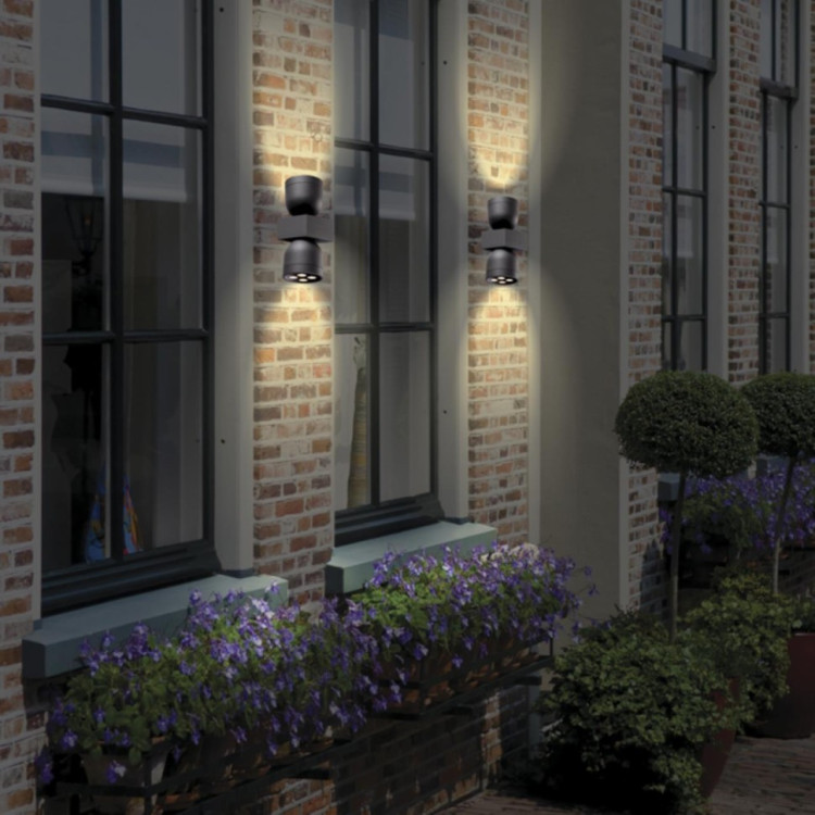 358114 STREET NT19 148 темно-серый  Ландшафтный настенный  светильник IP65 LED 3000К 20W 100-240V GA