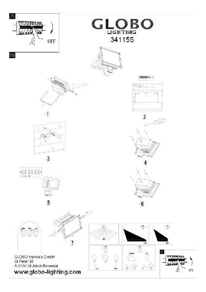 Прожектор уличный Projecteur 34115S Globo
