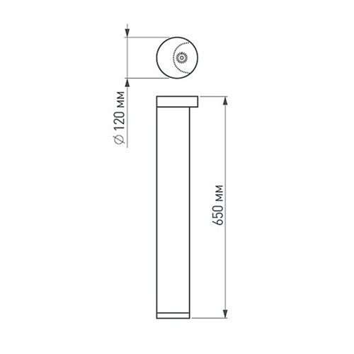Светильник LGD-Path-Round120-H650B-12W Warm White (ARL, IP54 Металл, 3 года)