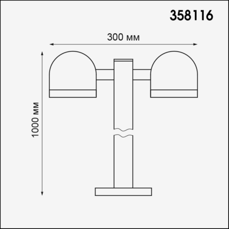 358116 STREET NT19 149 темно-серый  Ландшафтный светильник IP65 LED 3000К 20W 100-240V GALEATI