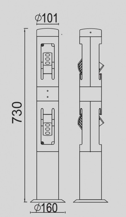Наземный светильник  W6142-2-730 Gr