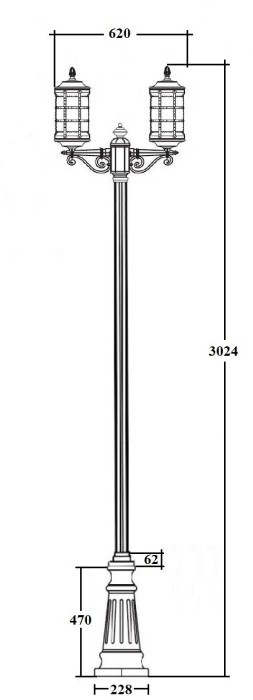 Наземный фонарь BARSELONA 81210A B2 Bl