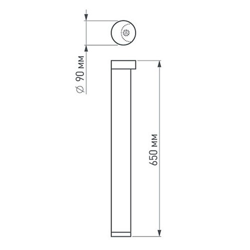 Светильник LGD-Path-Round90-H650B-7W Warm White (ARL, IP54 Металл, 3 года)