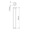Светильник LGD-Path-Round90-H650B-7W Warm White (ARL, IP54 Металл, 3 года)