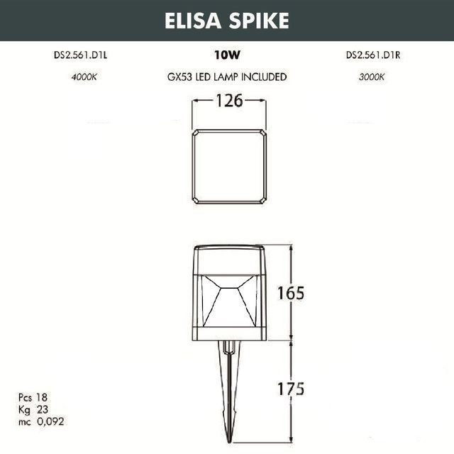 Грунтовый светильник Elisa DS2.561.000.WXD1L