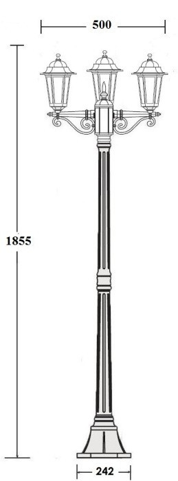 Наземный фонарь PETERSBURG S 79808SB Bl