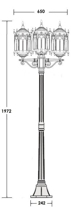 Наземный фонарь DELI L 89908LB Bl