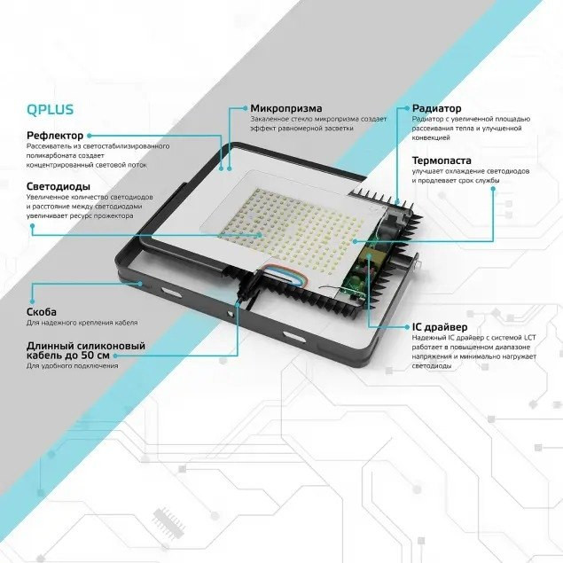 Прожектор уличный Qplus 613511100