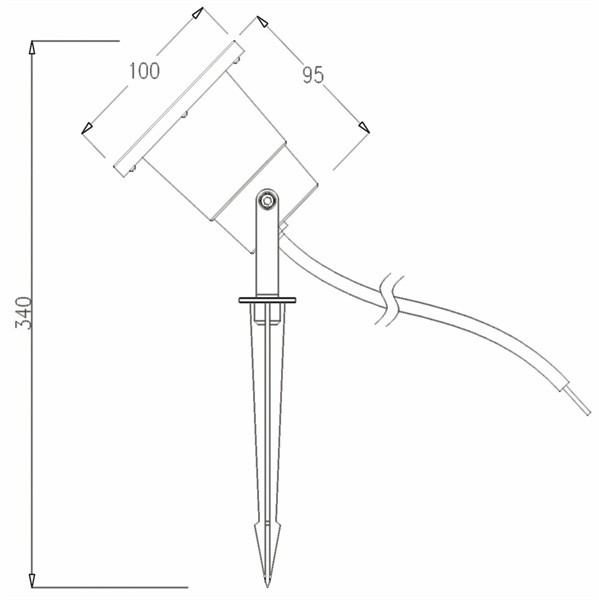 Грунтовый светильник Power Spot Spike 732126