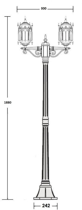 Наземный фонарь DELI S 89908SA Bl