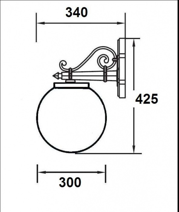 Настенный фонарь уличный  88202L Bl