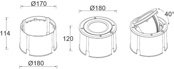 Встраиваемый светильник уличный Встраиваемые светильники c LED W7013-4K Bl