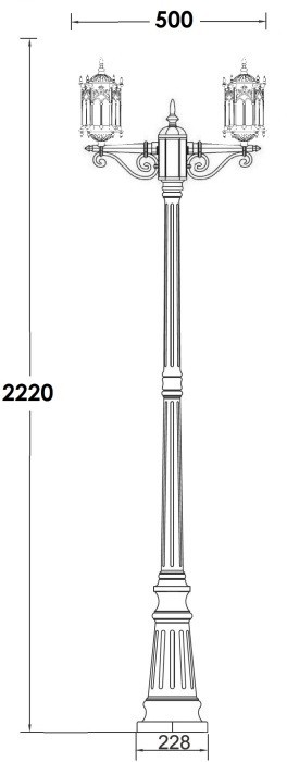 Наземный фонарь DELI S 89909SA Bl