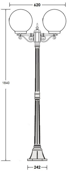 Наземный фонарь GLOBO S 88208SA Bl