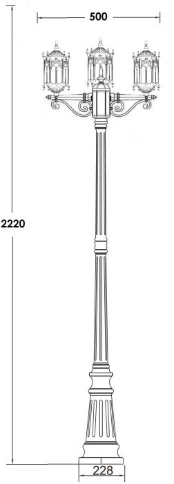 Наземный фонарь DELI S 89909SB Bl
