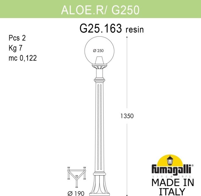 Наземный фонарь GLOBE 250 G25.163.000.AXF1R