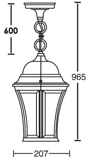 Уличный светильник подвесной ASTORIA 1 L 91305L Bl