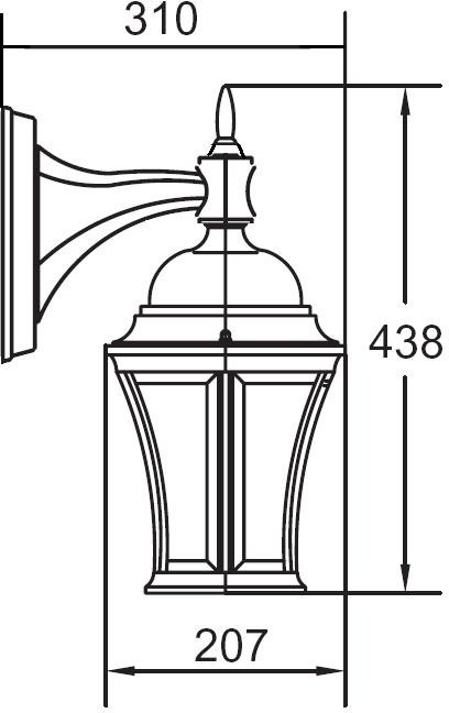 Настенный фонарь уличный ASTORIA 1 L 91302L Bl