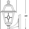 Настенный фонарь уличный FARO lead GLASS 91101/04 lgY Bl