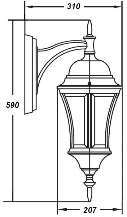Настенный фонарь уличный ASTORIA 1 L 91302L cover Bl