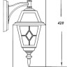 Настенный фонарь уличный FARO lead GLASS 91102/04 lgG Bl