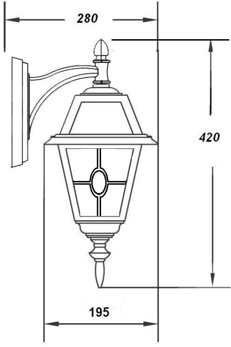 Настенный фонарь уличный FARO lead GLASS 91102/04 lgY Bl