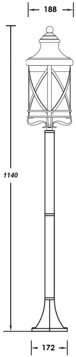 Наземный фонарь LUCERNA 84806 Bl
