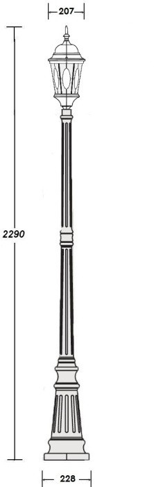Наземный фонарь ASTORIA 2M 91409M Bl овал