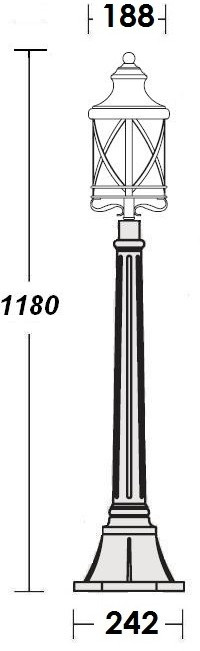 Наземный фонарь LUCERNA 84807 Bl