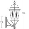 Настенный фонарь уличный ASTORIA 2M 91401M Bl овал