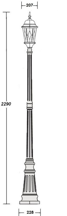 Наземный фонарь ASTORIA 2M 91409M Bl ромб