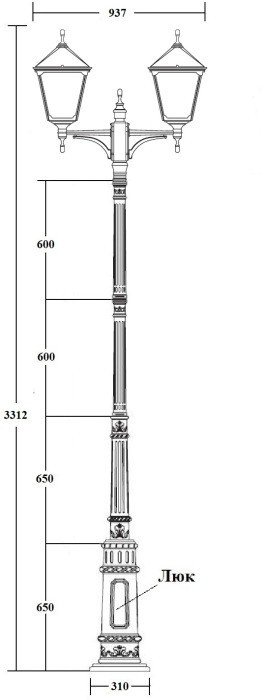 Наземный фонарь QUADRO XL 79910XLA E7 Bl