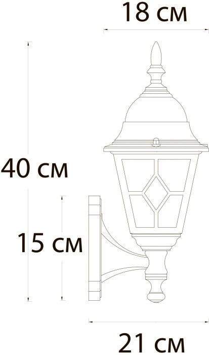 Настенный фонарь уличный Madrid A1541AL-1BN