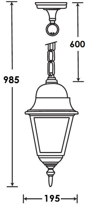 Уличный светильник подвесной  79905М Bl