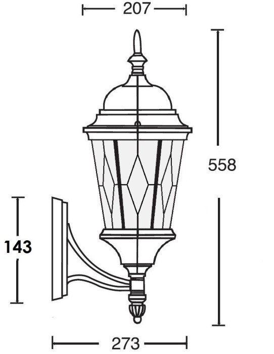 Настенный фонарь уличный ASTORIA 2M 91401M Gb ромб