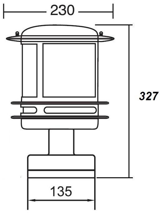 Наземный фонарь TOKIO 68304/SB4 Bl opal