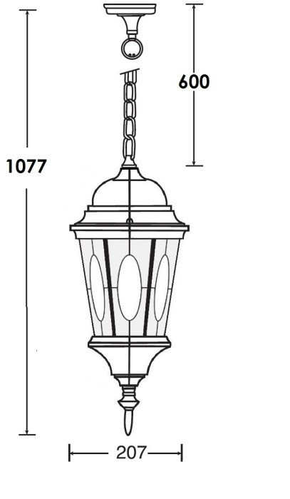 Уличный светильник подвесной ASTORIA 2M 91405M Bl овал