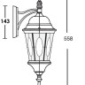 Настенный фонарь уличный ASTORIA 2M 91402M Bl овал