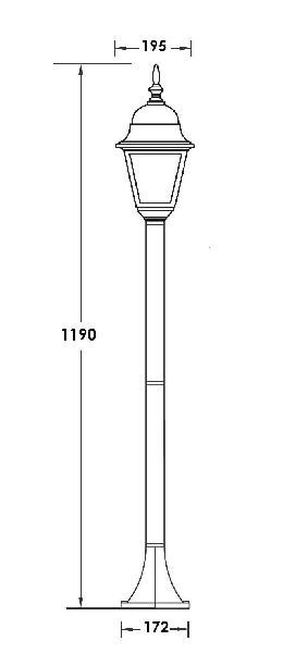 Наземный фонарь  79906М Bl