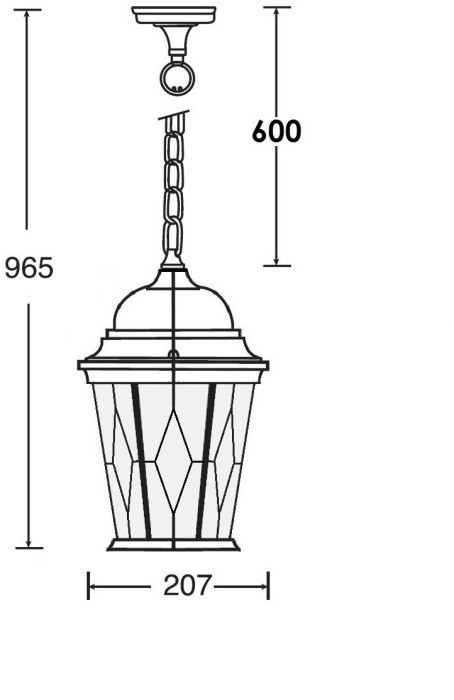 Уличный светильник подвесной ASTORIA 2M 91405M Bl ромб