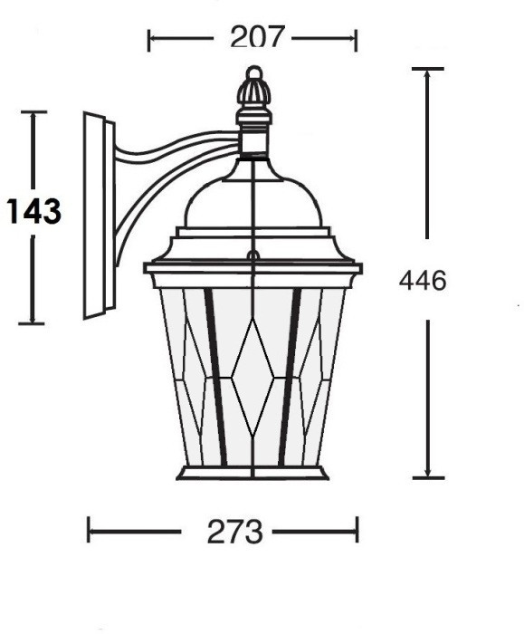 Настенный фонарь уличный ASTORIA 2M 91402M Bl ромб