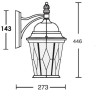 Настенный фонарь уличный ASTORIA 2M 91402M Bl ромб