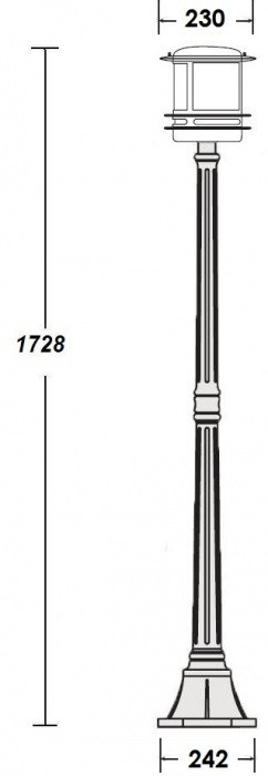 Наземный фонарь TOKIO 68308 Bl opal